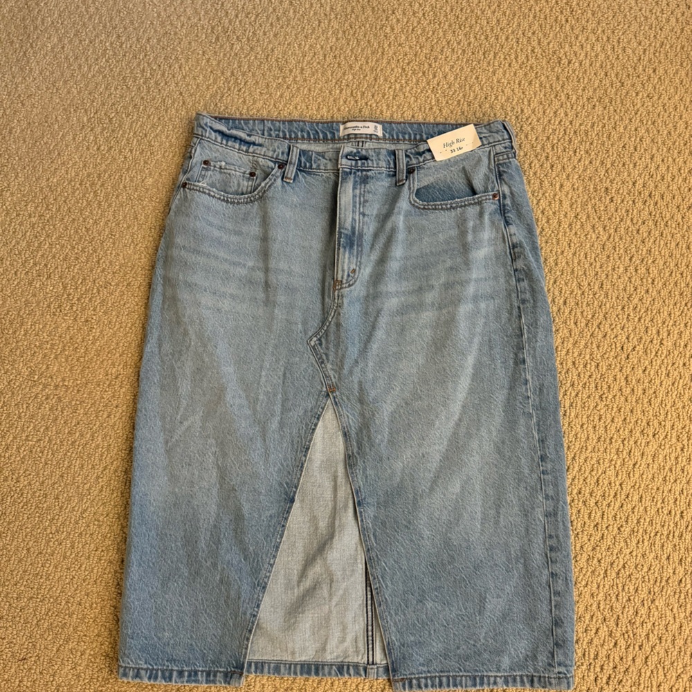 NWT Abercrombie Denim Midi Skirt